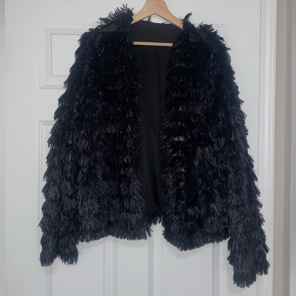 Black fur jacket
